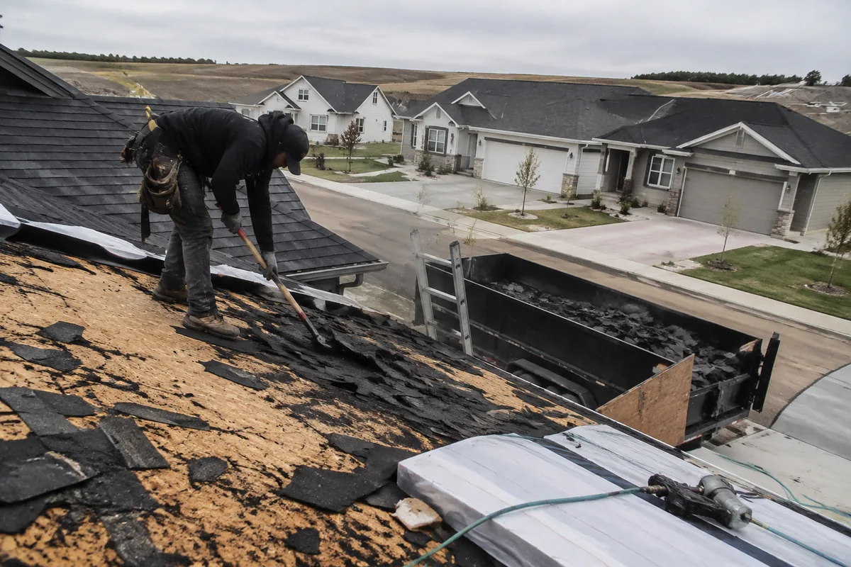 Roof replacement on a property in Middleton, ID